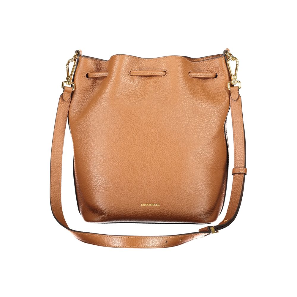 Coccinelle Marrone Leather Women Bucket Bag