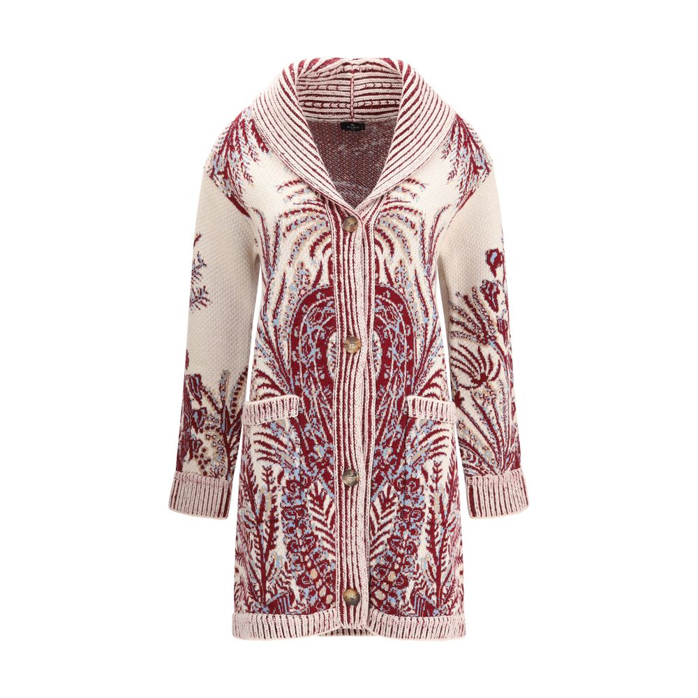Etro Wool and cotton maxi Cardigan LUNESCAPE