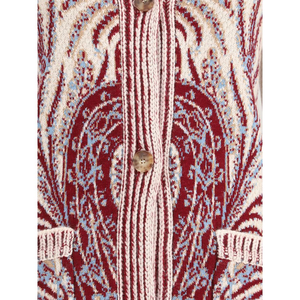 Etro Wool and cotton maxi Cardigan LUNESCAPE