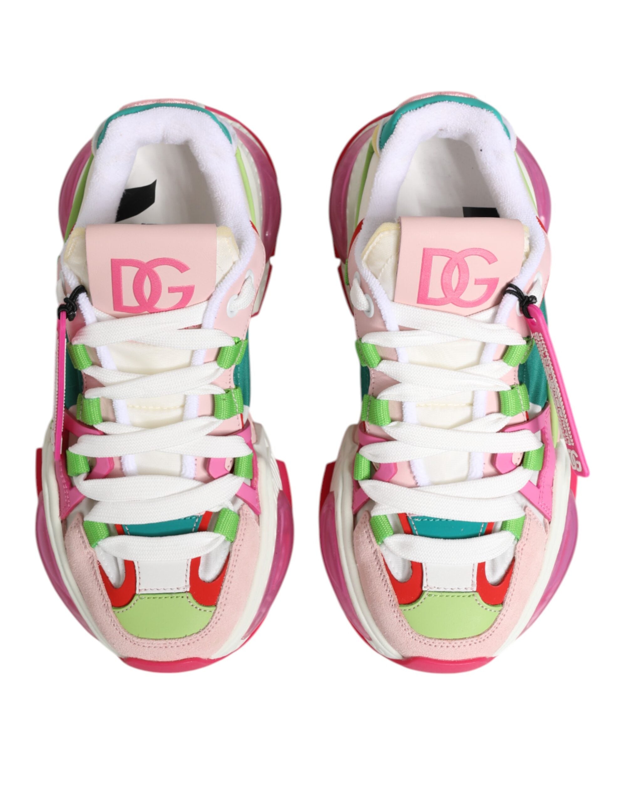 Dolce & Gabbana Multicolor Leather Airmaster Low Top Sneaker Shoes LUNESCAPE