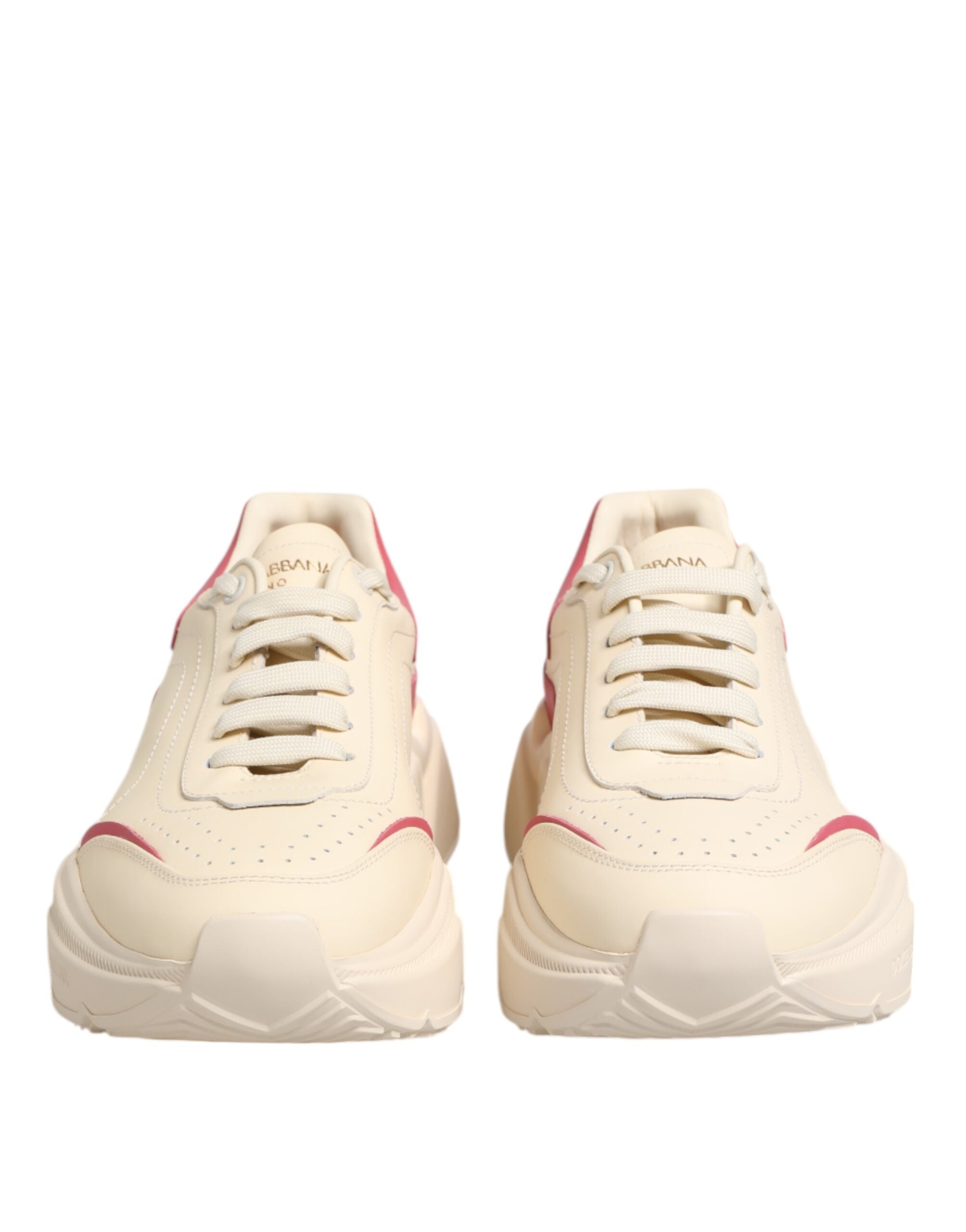 Dolce & Gabbana Beige Leather Daymaster Women Sneaker Shoes LUNESCAPE