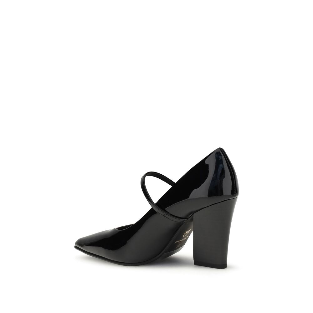 PINKO Patent Leather Block Heel Mary Hane Pumps