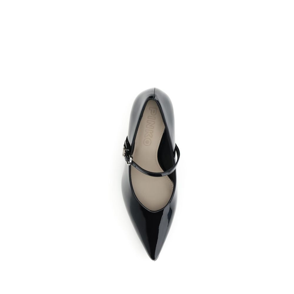 PINKO Patent Leather Block Heel Mary Hane Pumps
