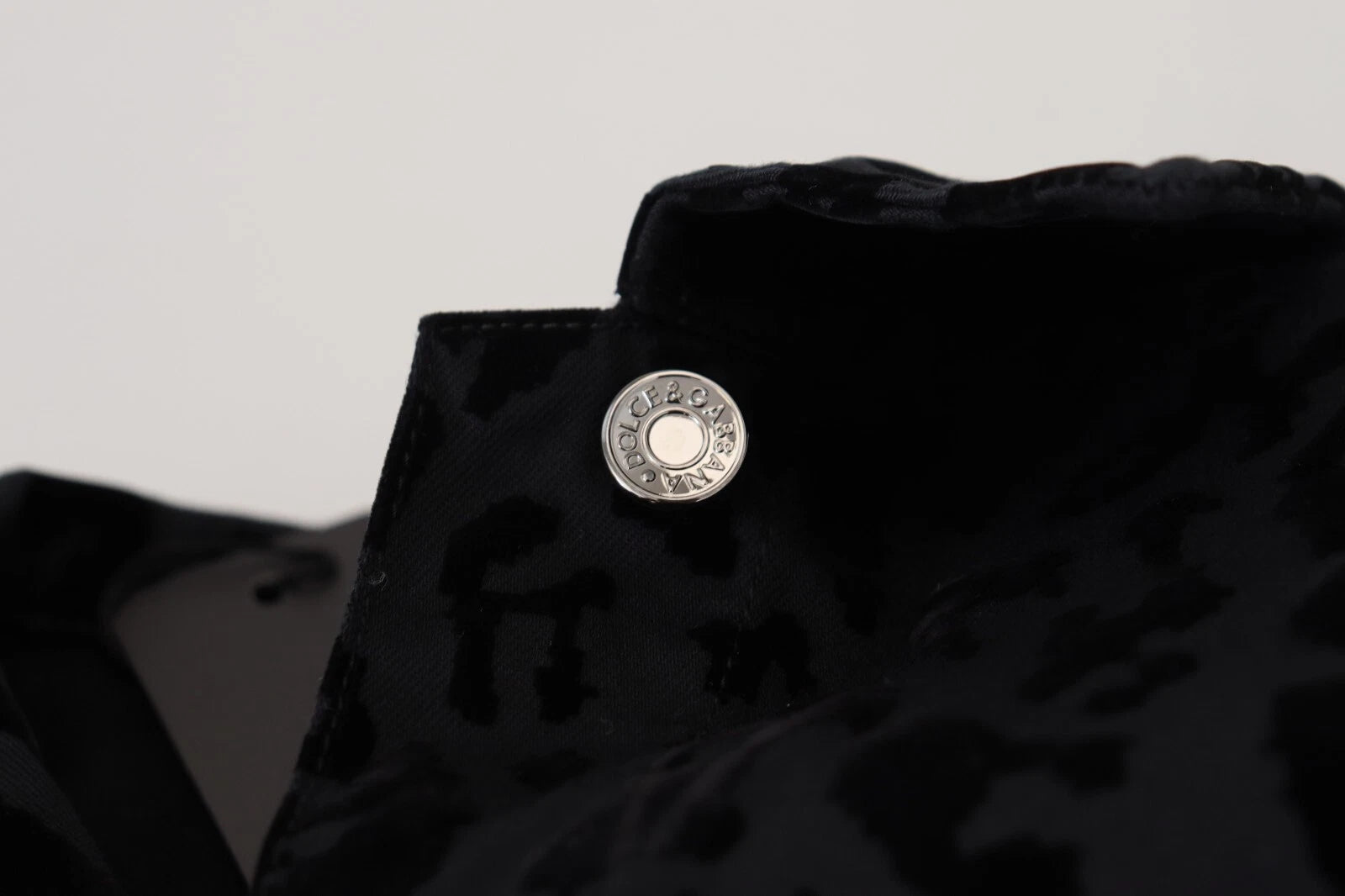 Dolce & Gabbana Cotton Black Leopard Long Sleeve Denim Jacket LUNESCAPE