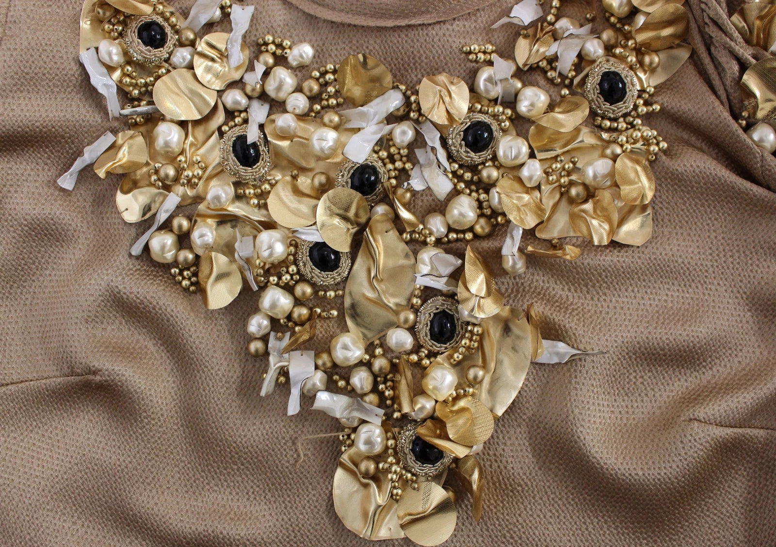 Dolce & Gabbana Gold SPECIAL Piece Runway Crystal Blouse