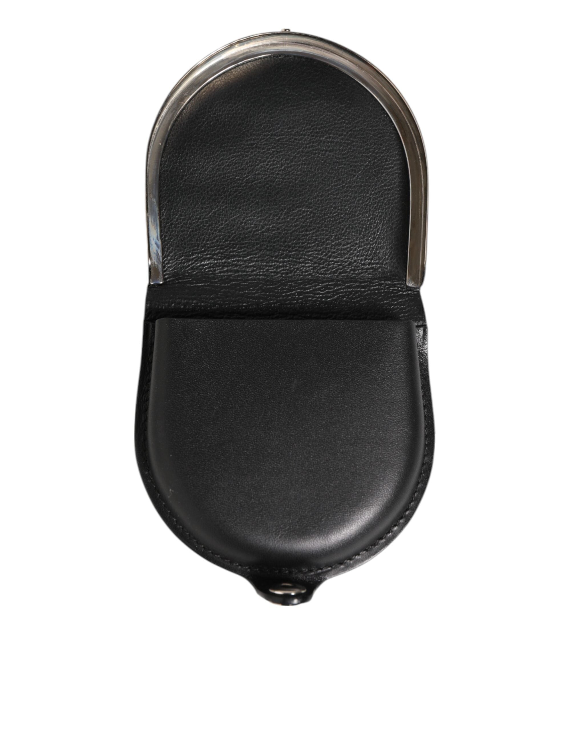 Dolce & Gabbana Black Polished Crocodile Leather Mens Coin Purse