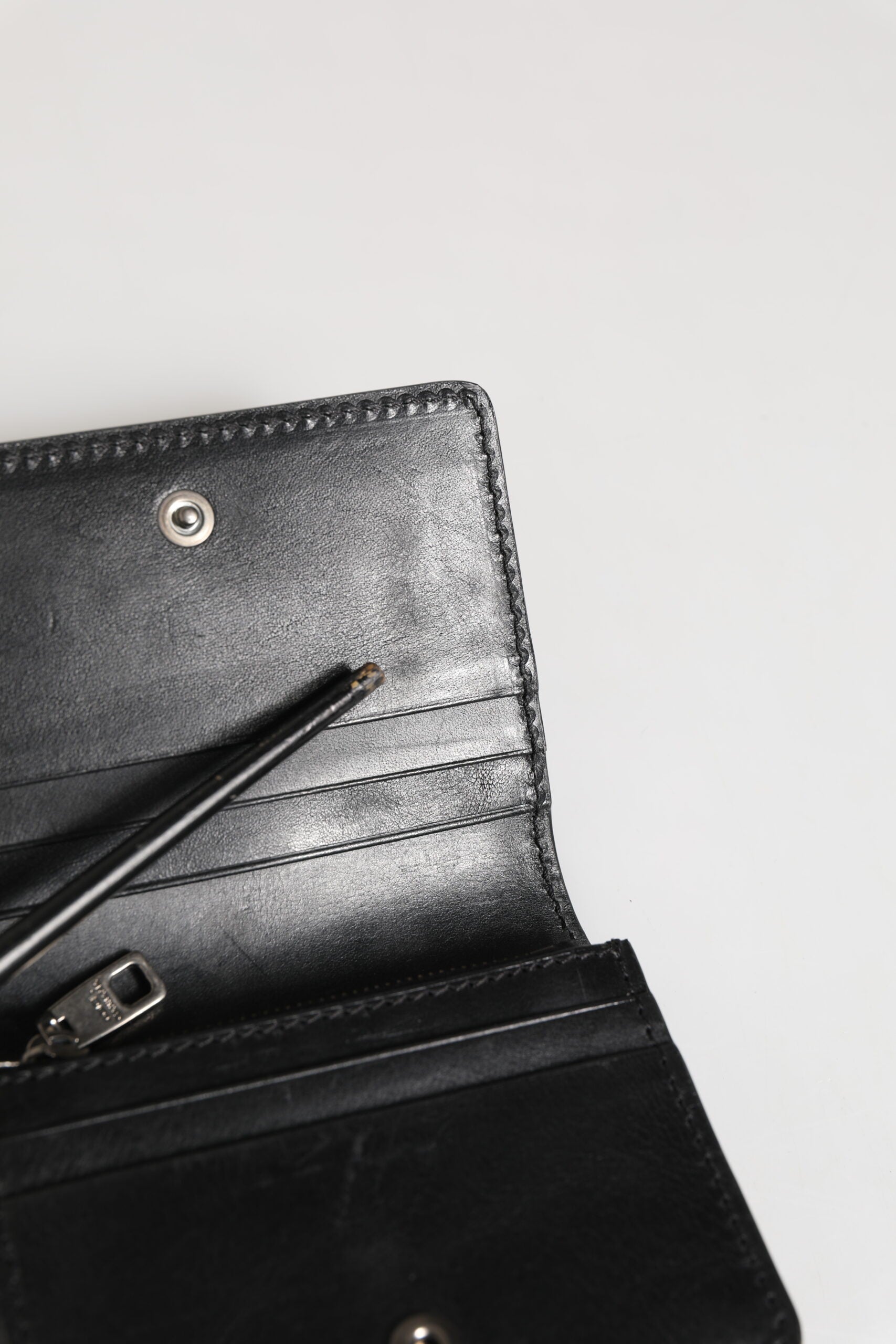 Dolce & Gabbana Black Leather Bifold Card Holder