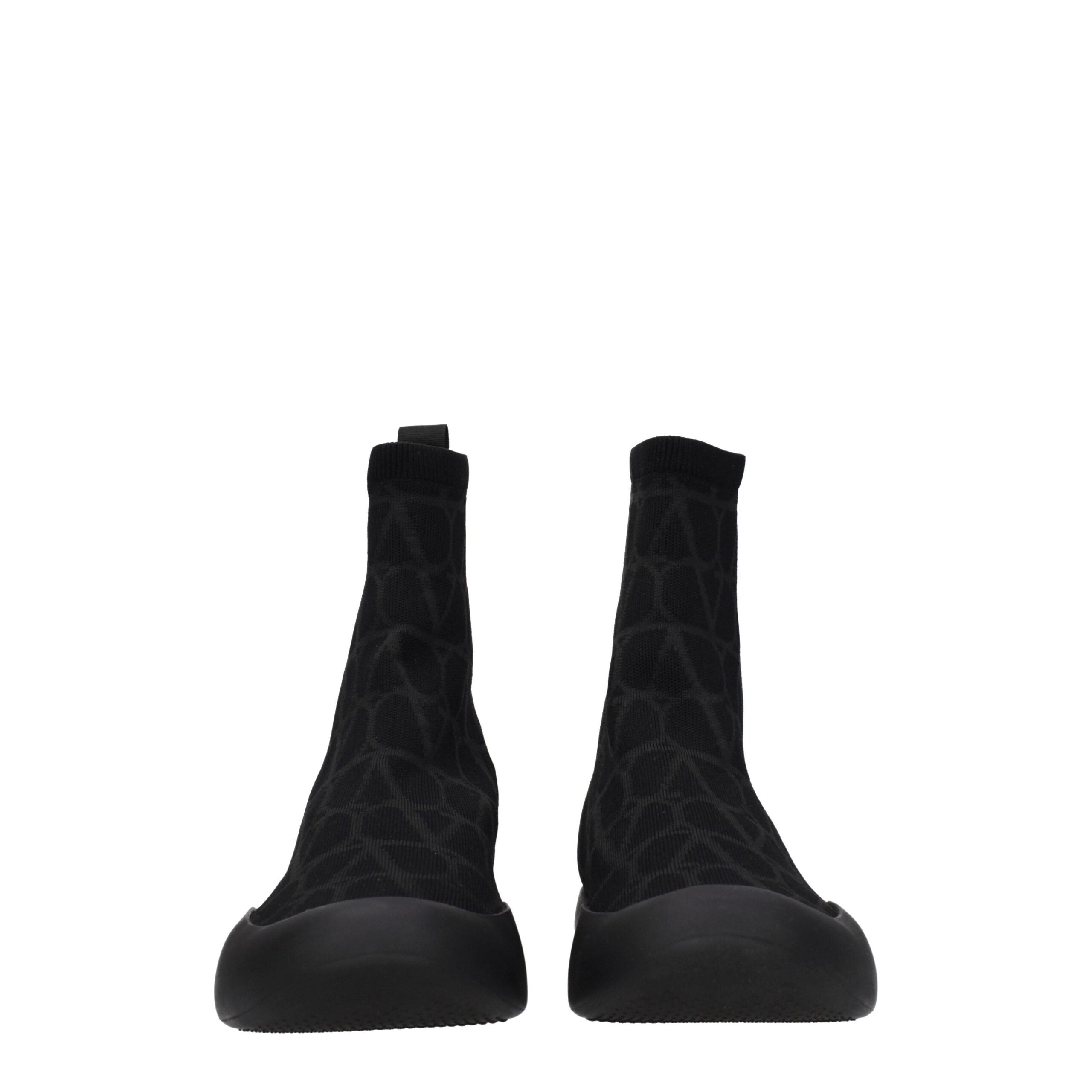 Valentino Garavani Black Fabric High Tops LUNESCAPE