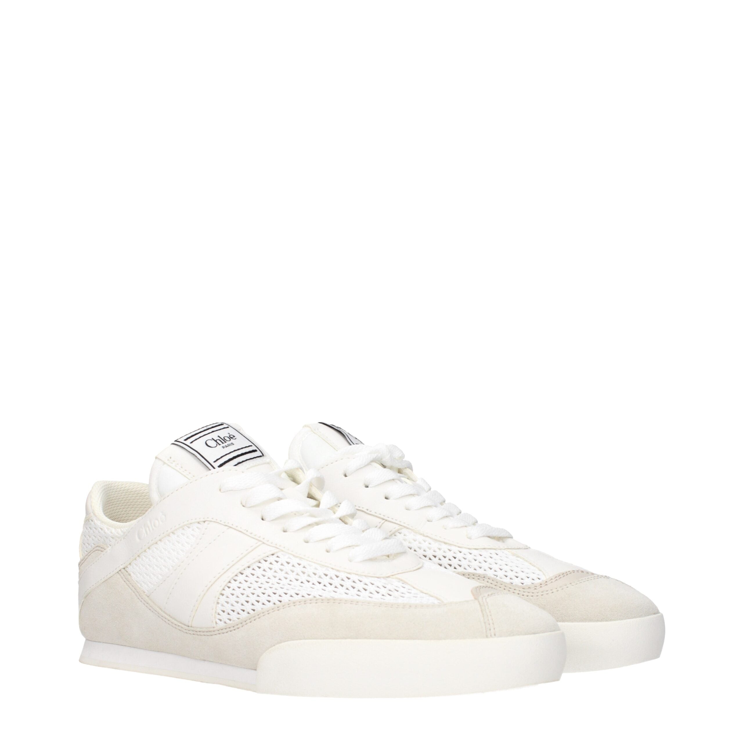 Chloé White Fabric Low Tops LUNESCAPE