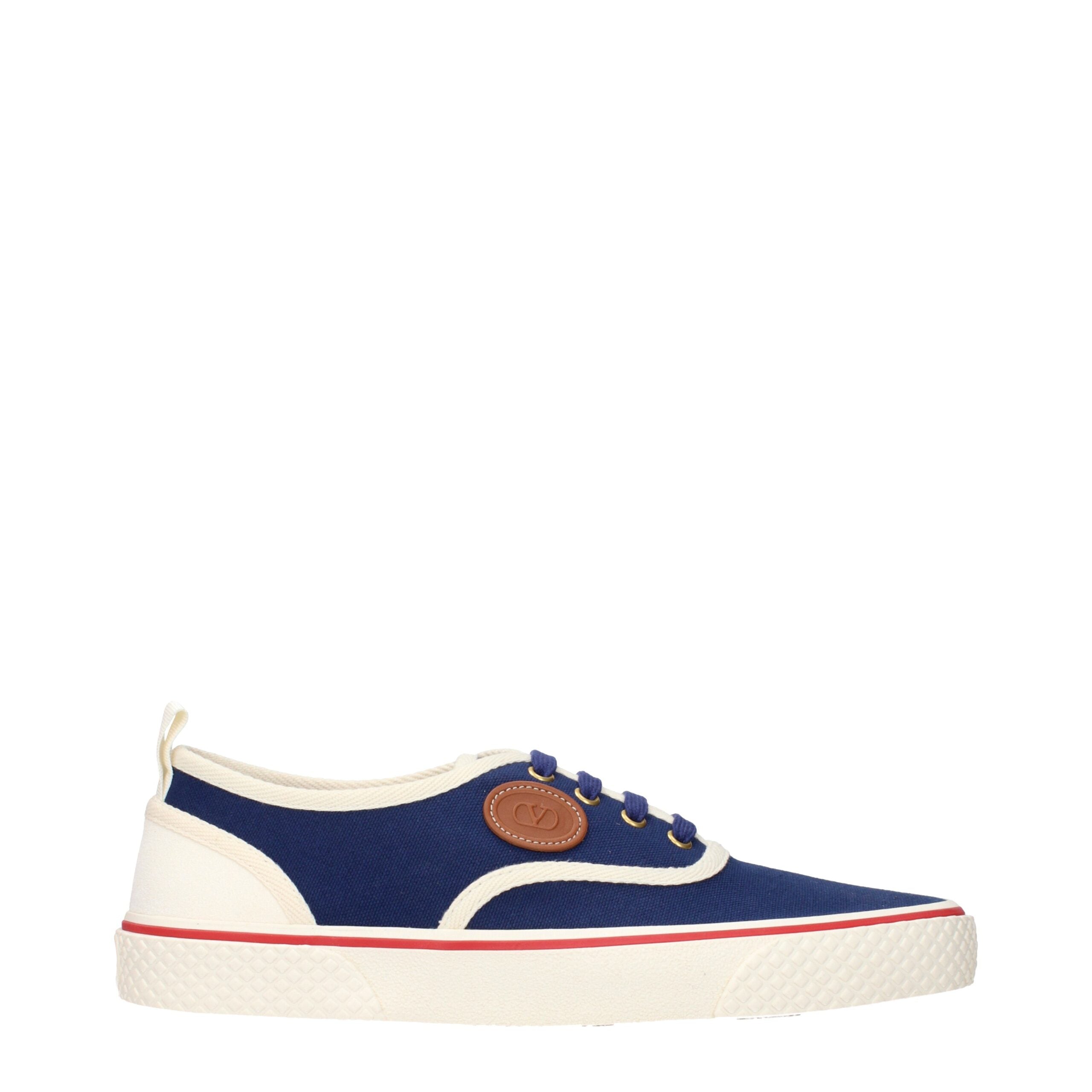 Valentino Garavani Blue Fabric Low Tops LUNESCAPE