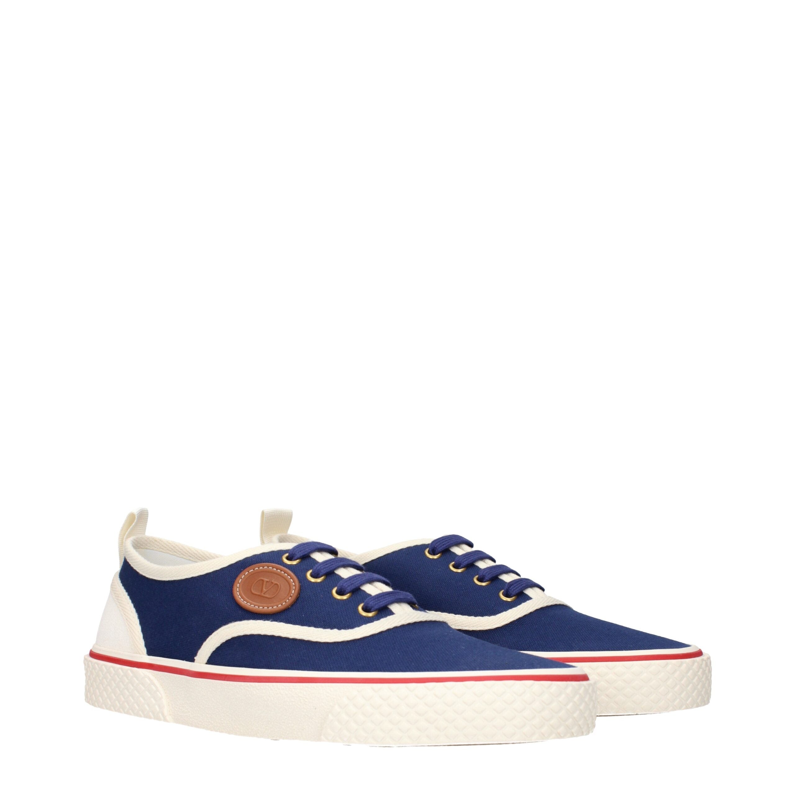 Valentino Garavani Blue Fabric Low Tops LUNESCAPE
