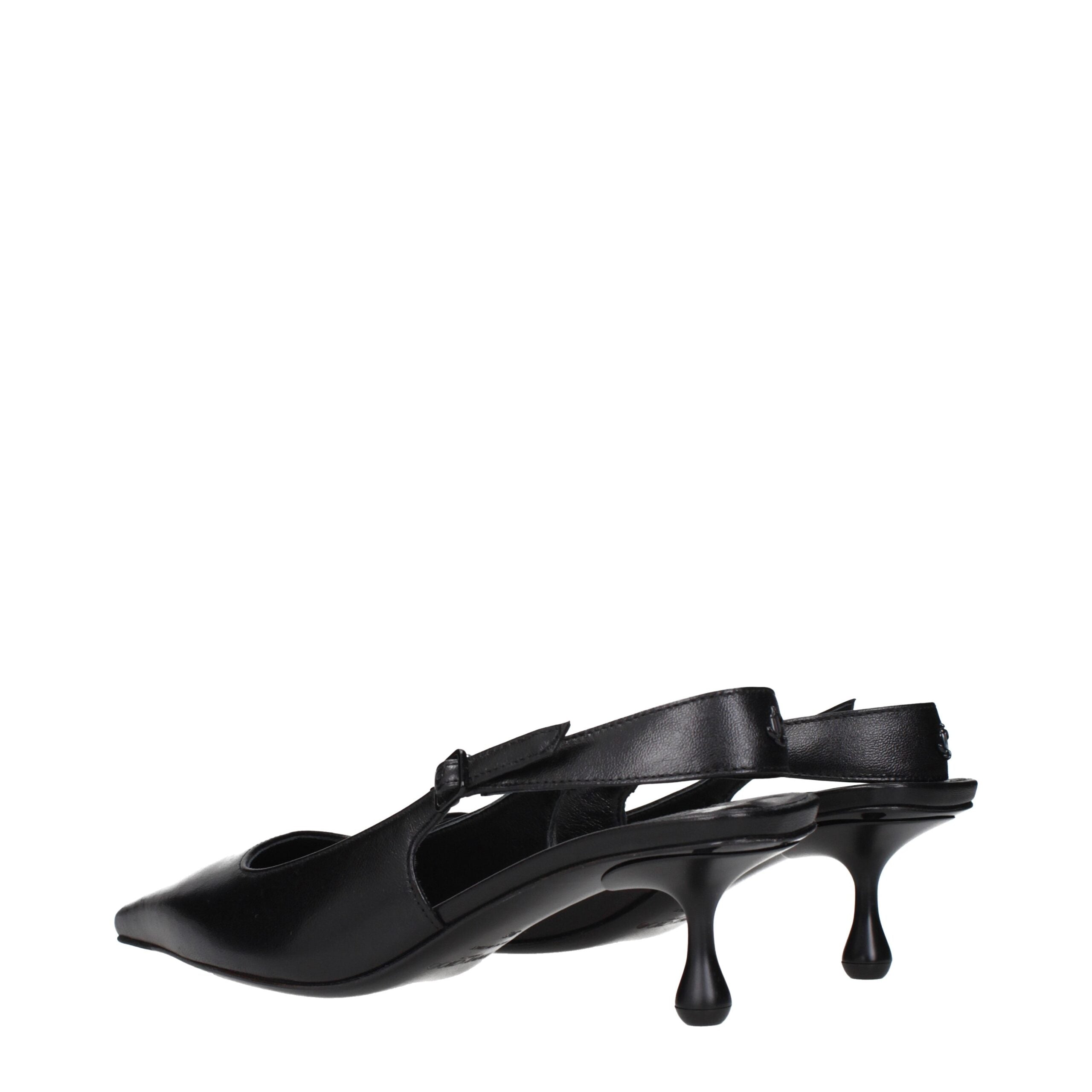 Jimmy Choo Black Leather Flat Sandals LUNESCAPE
