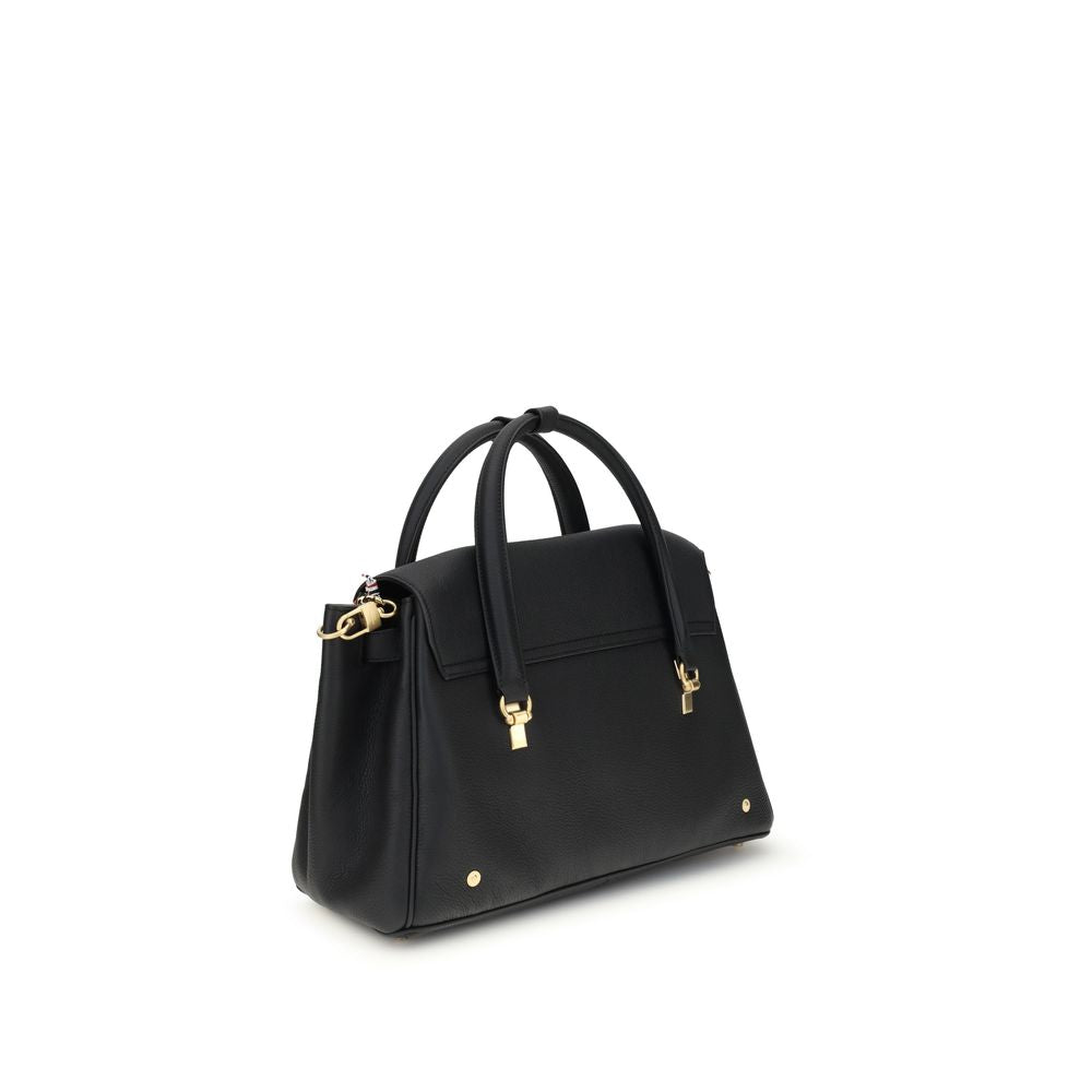 Thom Browne Black Calf Leather Bos Taurus Handbag LUNESCAPE