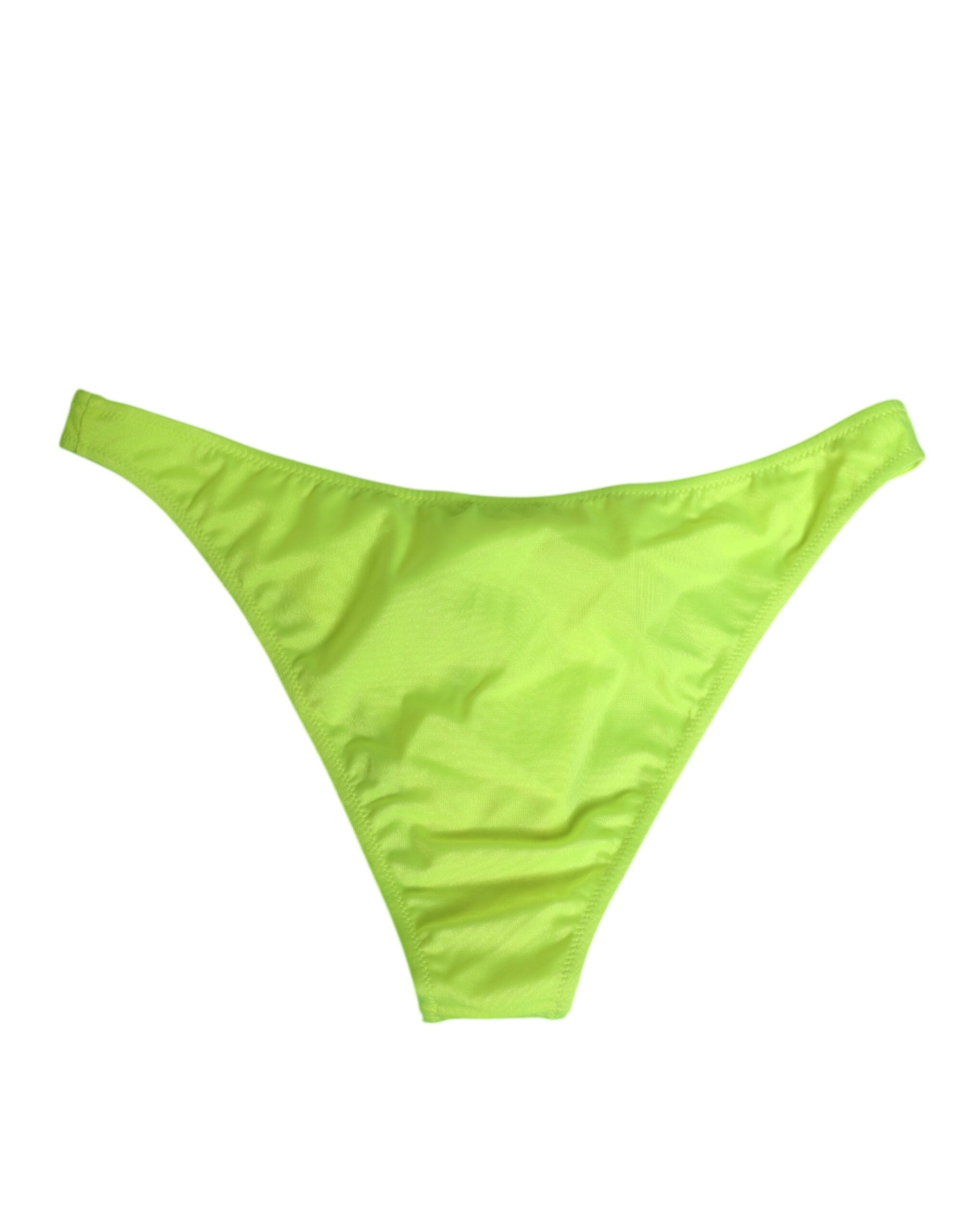 Dolce & Gabbana Neon Green DG Logo Swim Briefs Women Underwear LUNESCAPE