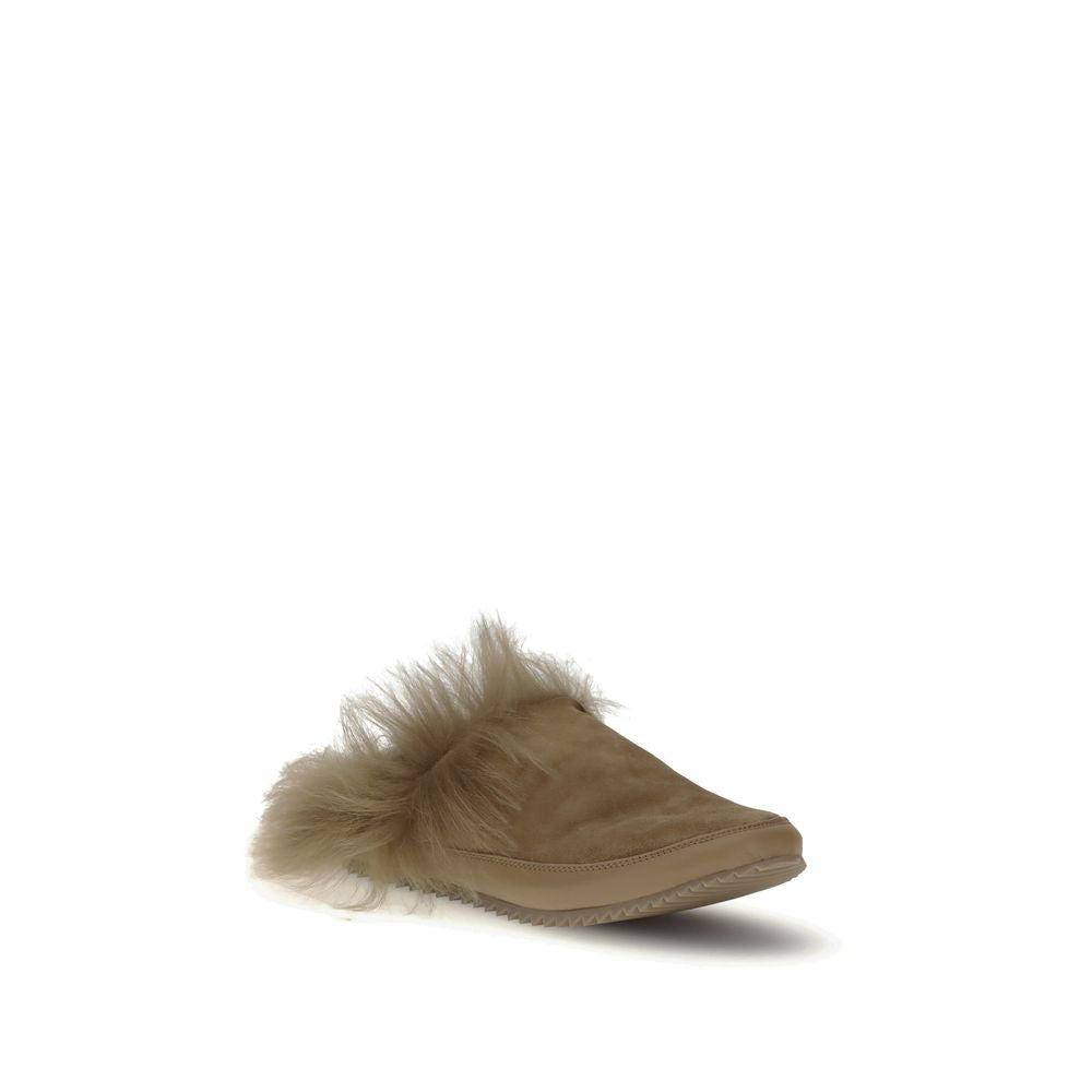 Pedro García Beige Leather Mules LUNESCAPE