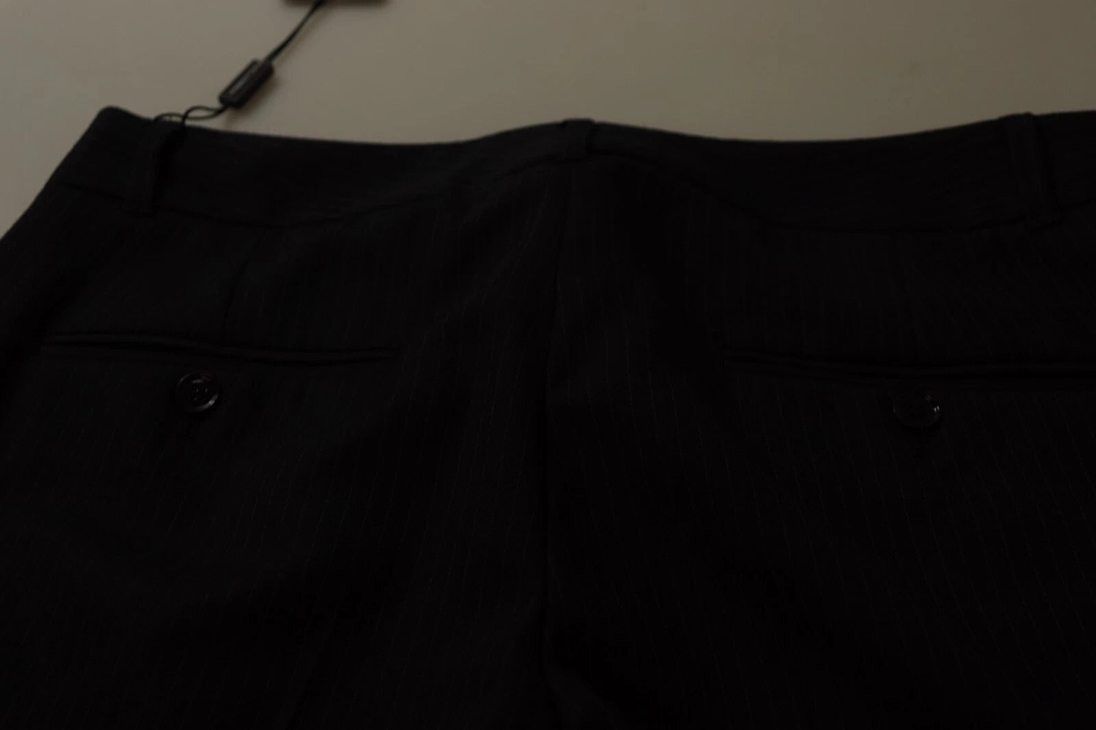 Dolce & Gabbana Black Stripes Mid Waist Trouser Pants LUNESCAPE