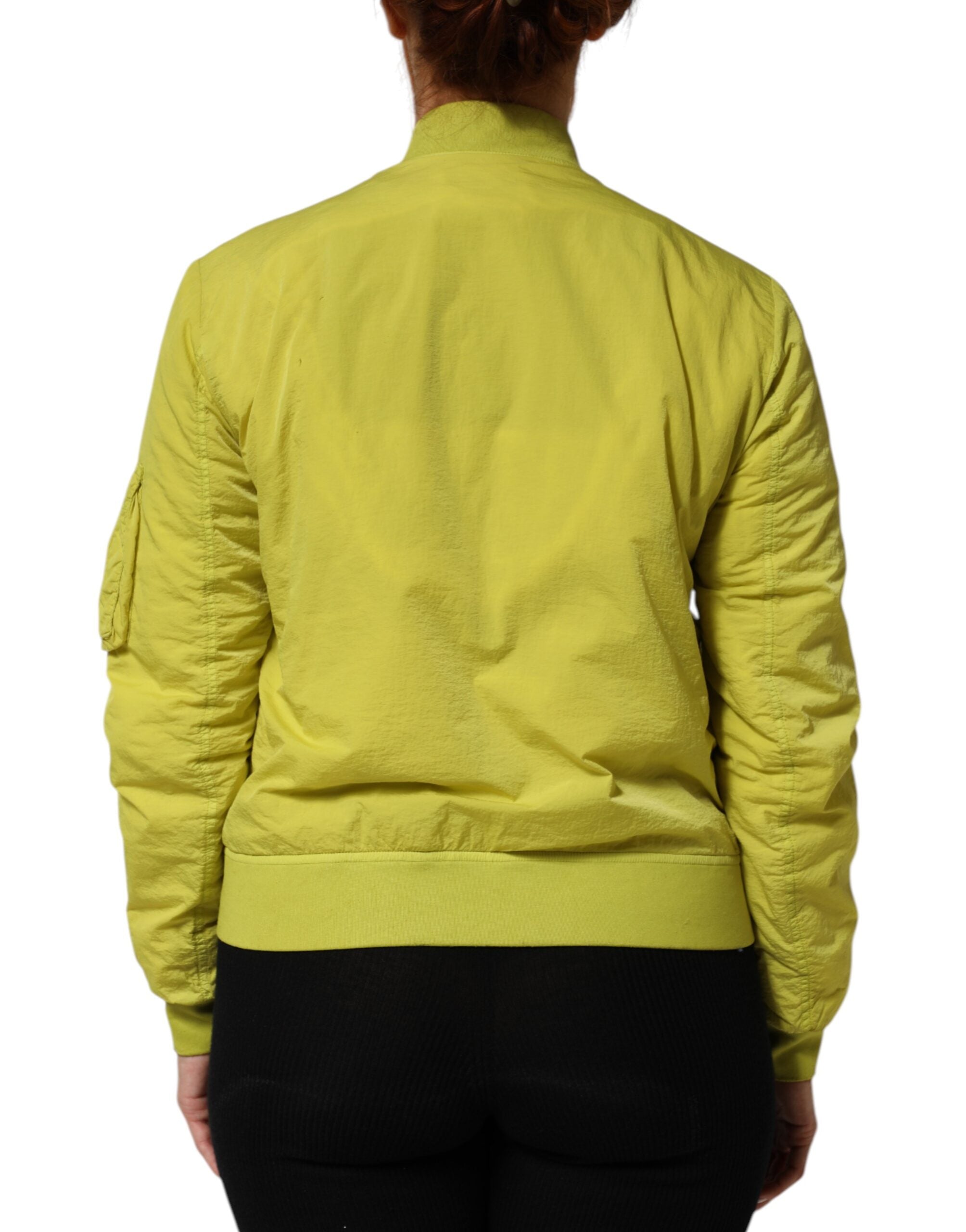 Dondup Yellow Polyamide Zipper Bomber Women’s Jacket LUNESCAPE