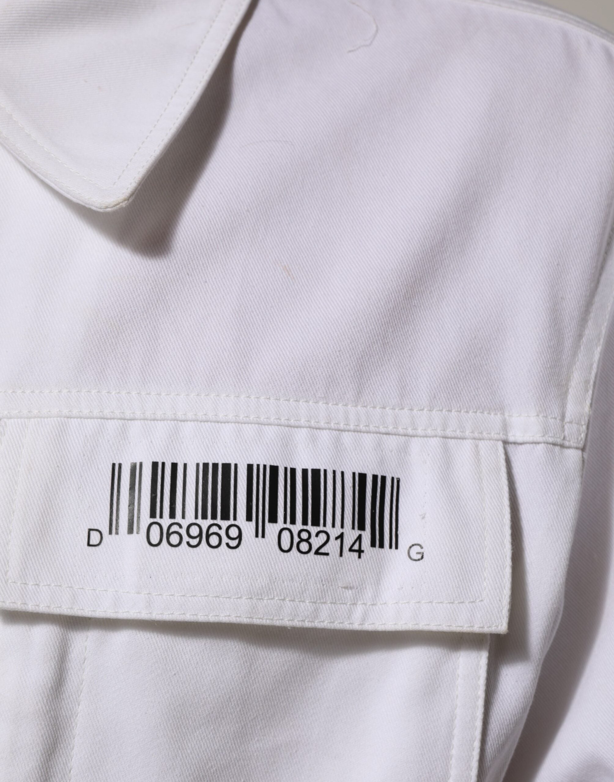 Dolce & Gabbana White Barcode Patch Utility Zip Jumpsuit Pants LUNESCAPE