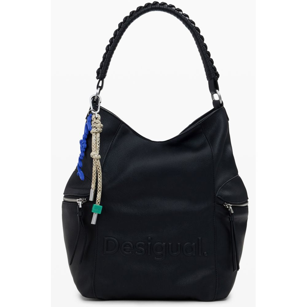 Desigual Black Polyethylene Women Backpack LUNESCAPE