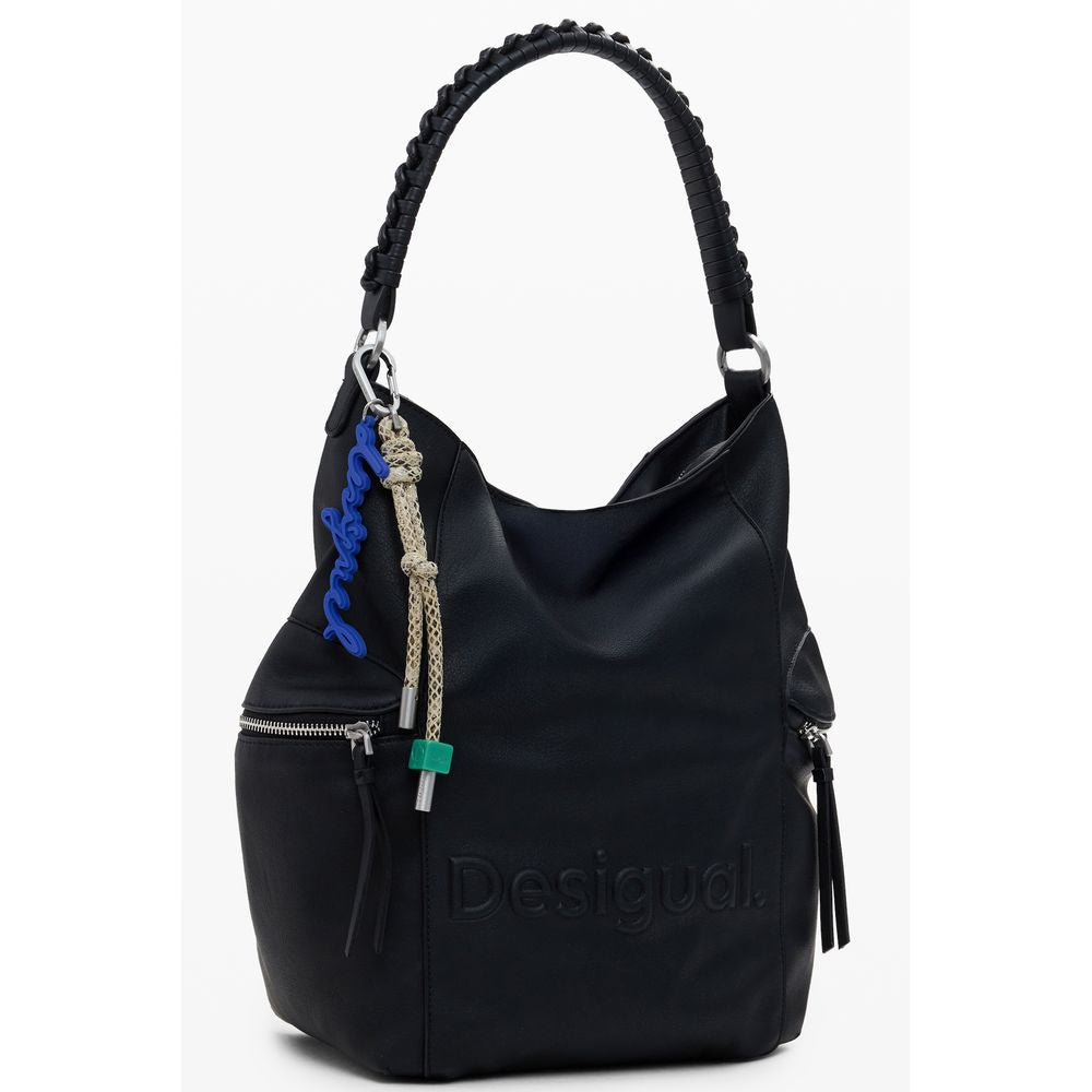 Desigual Black Polyethylene Women Backpack LUNESCAPE