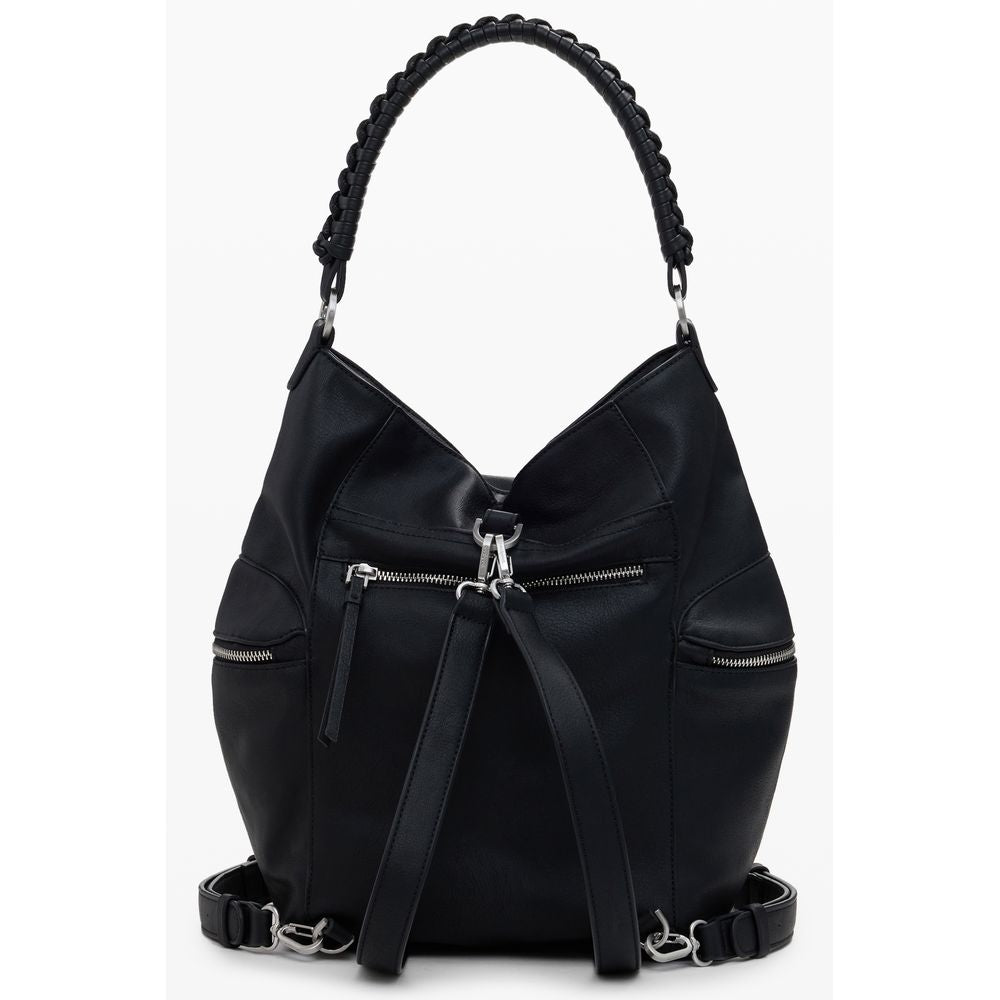 Desigual Black Polyethylene Women Backpack LUNESCAPE