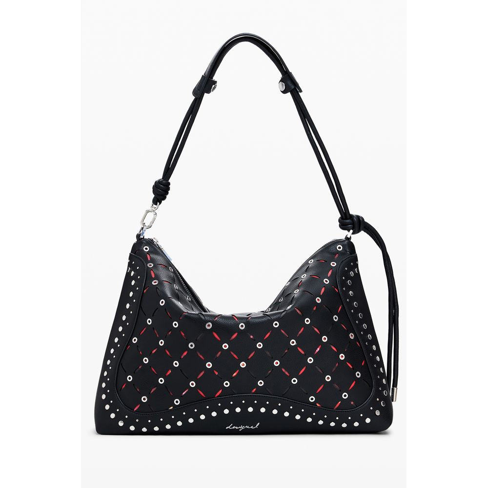 Desigual Black Polyethylene Women Handbag LUNESCAPE