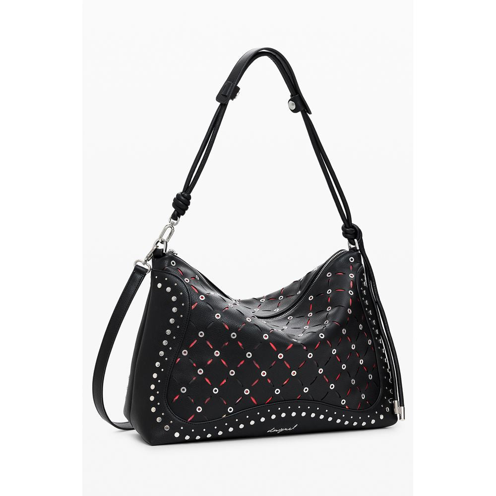 Desigual Black Polyethylene Women Handbag LUNESCAPE