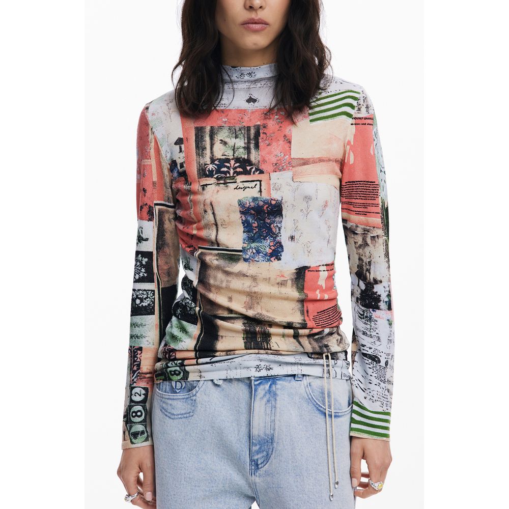 Desigual Pink Viscose Women Sweater LUNESCAPE