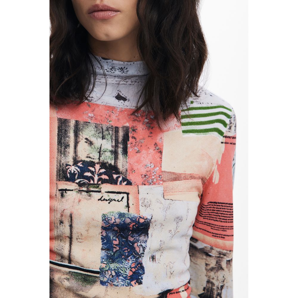 Desigual Pink Viscose Women Sweater LUNESCAPE