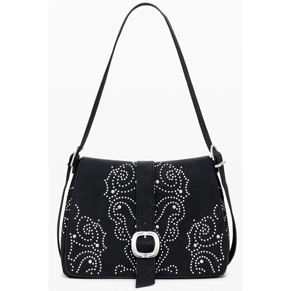 Desigual Black Polyethylene Women Handbag LUNESCAPE