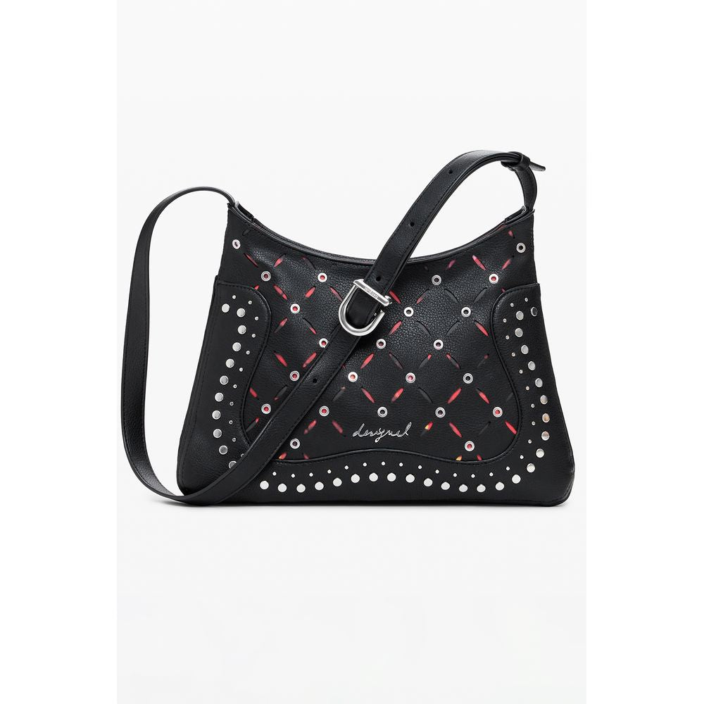Desigual Black Polyethylene Women Handbag LUNESCAPE
