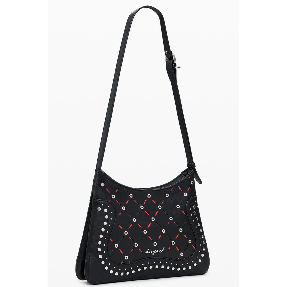 Desigual Black Polyethylene Women Handbag LUNESCAPE