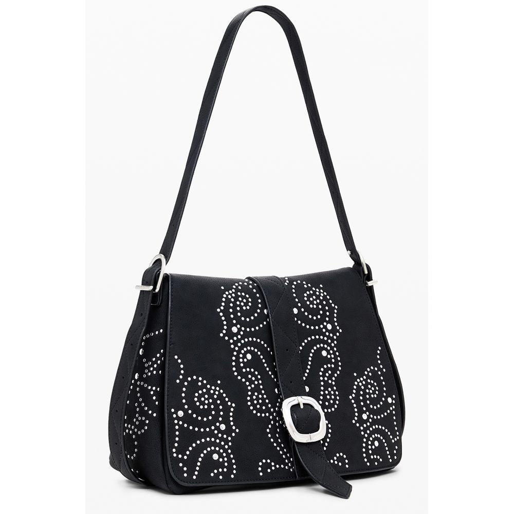 Desigual Black Polyethylene Women Handbag LUNESCAPE
