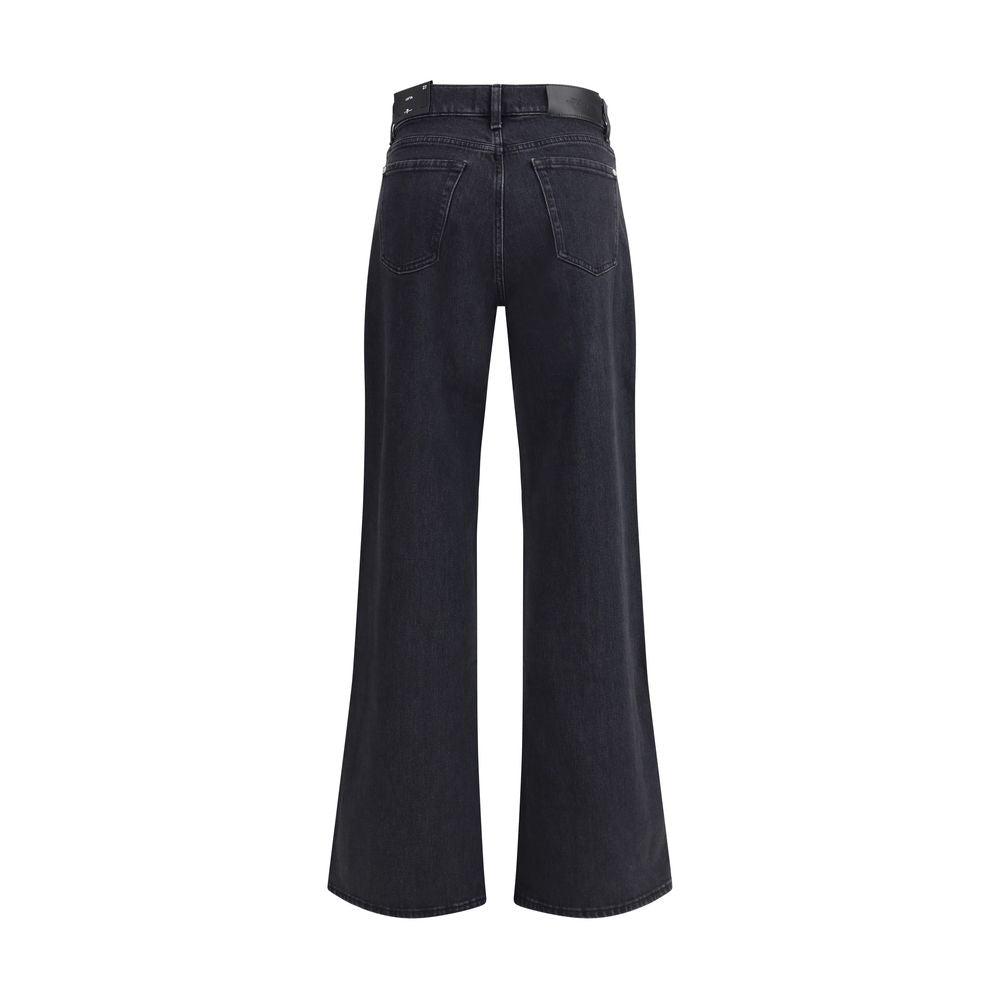 7FOR Black Cotton Jeans Denim LUNESCAPE