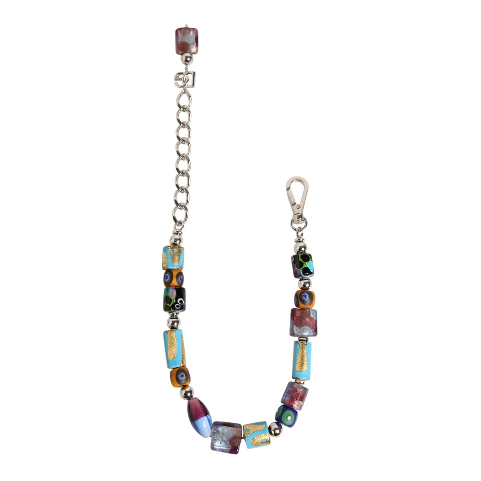 Dolce & Gabbana Multicolor Murano Glass Beads Brass Zamak Necklace LUNESCAPE