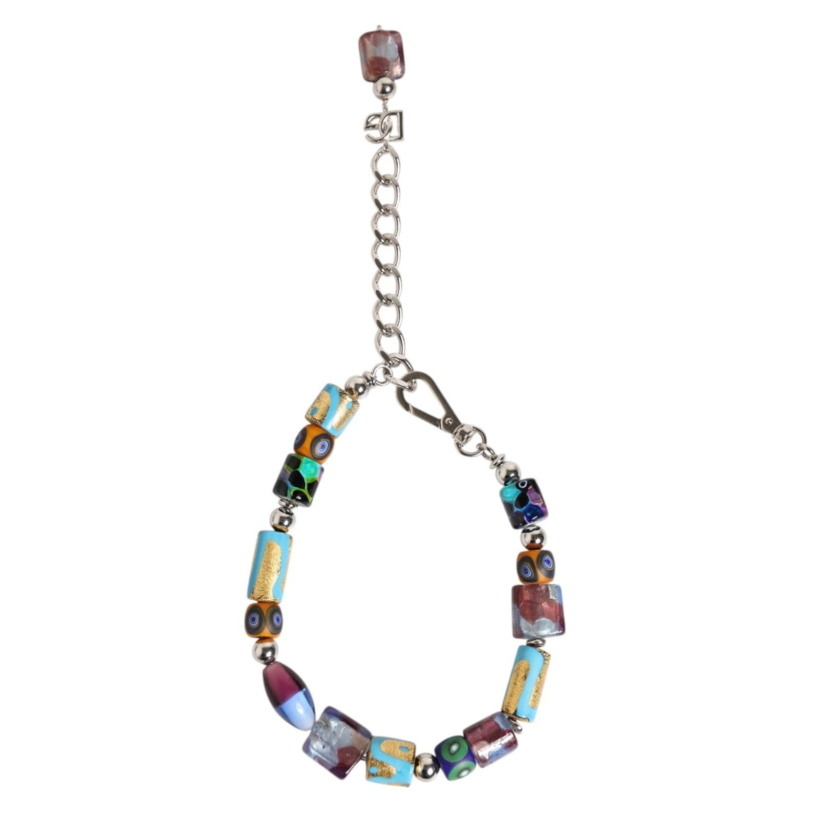Dolce & Gabbana Multicolor Murano Glass Beads Brass Zamak Necklace LUNESCAPE