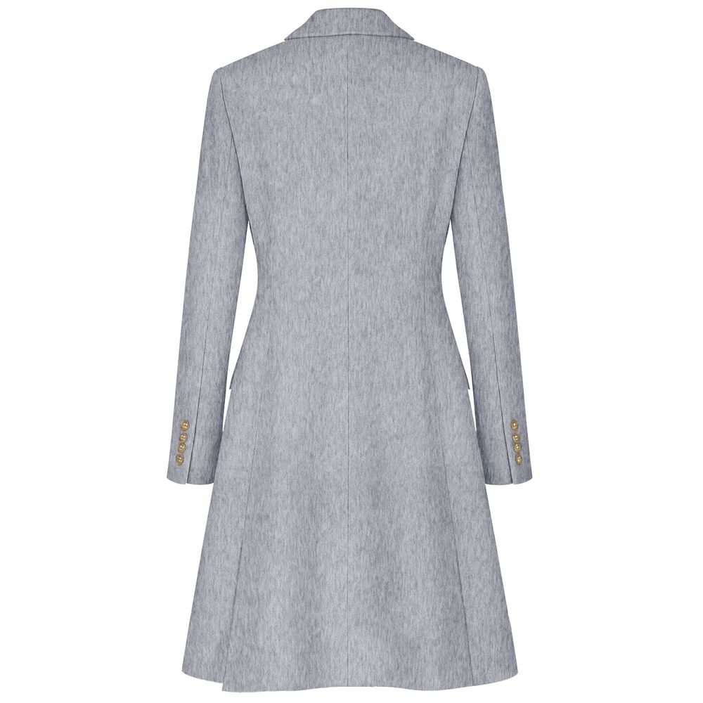 Made in Italy Gray Wool Jackets & Coat LUNESCAPE