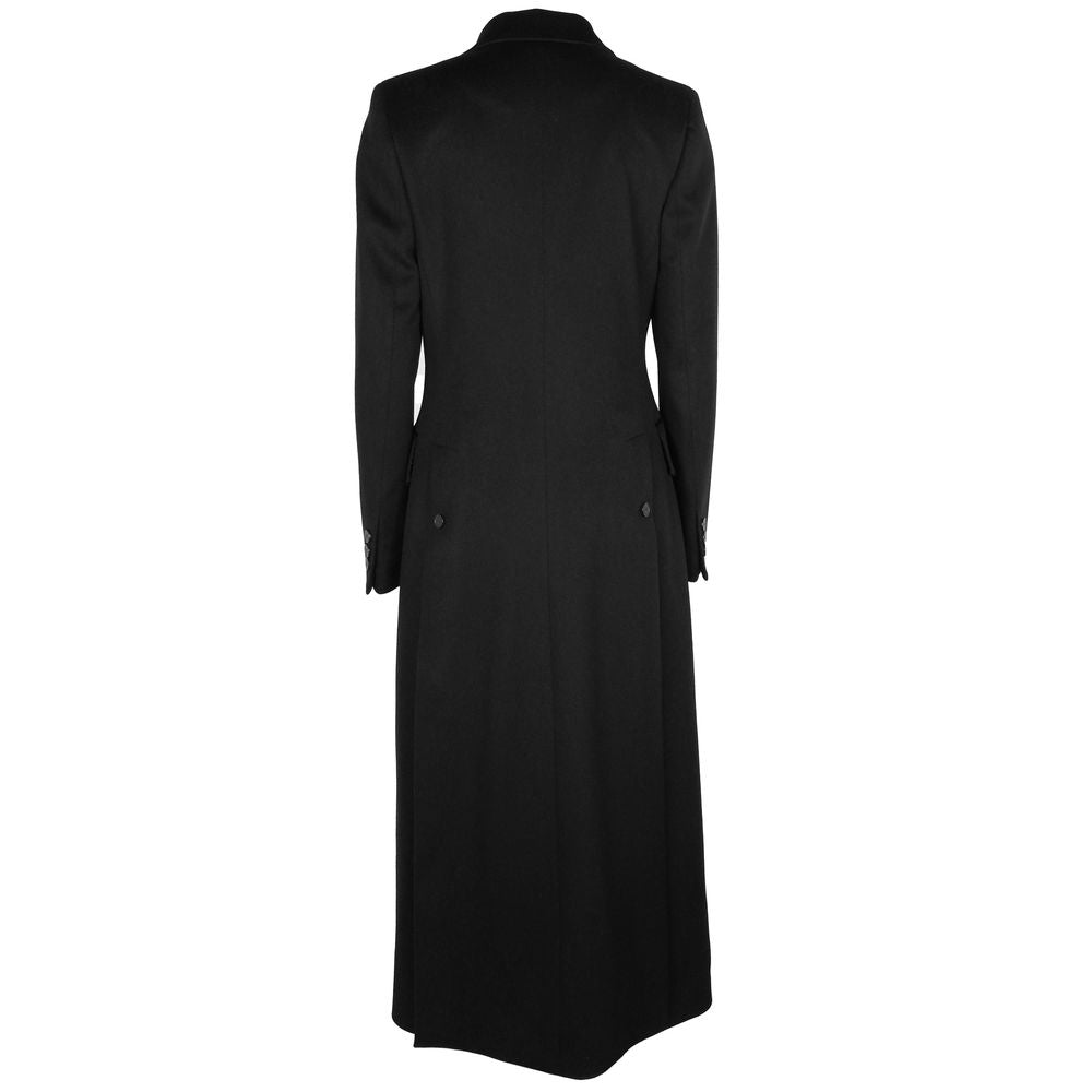 Made in Italy Black Wool Jackets & Coat LUNESCAPE