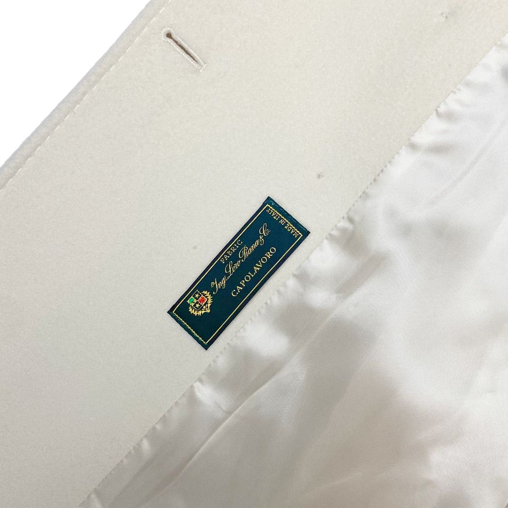 Made in Italy White Wool Jackets & Coat LUNESCAPE