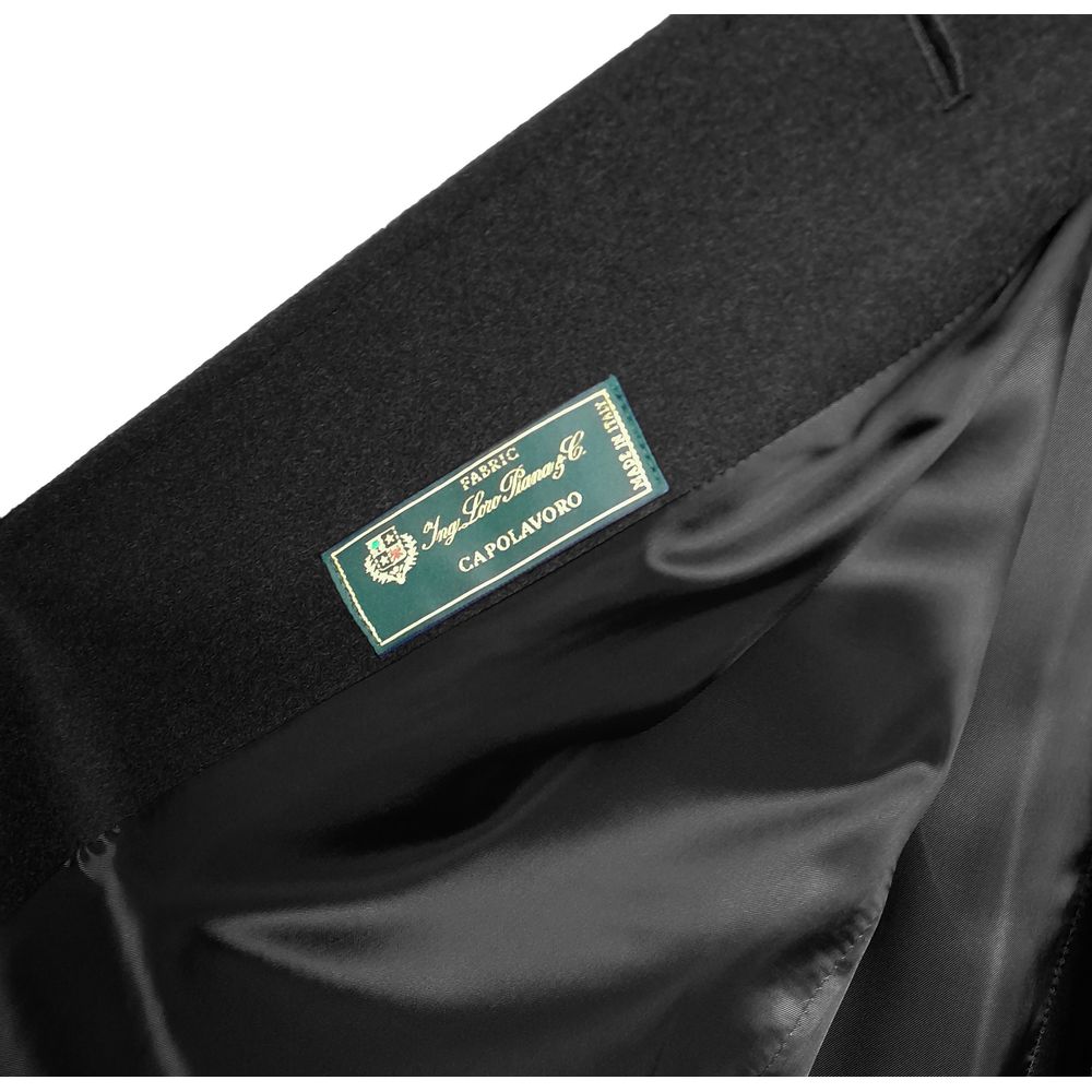 Made in Italy Black Wool Jackets & Coat LUNESCAPE
