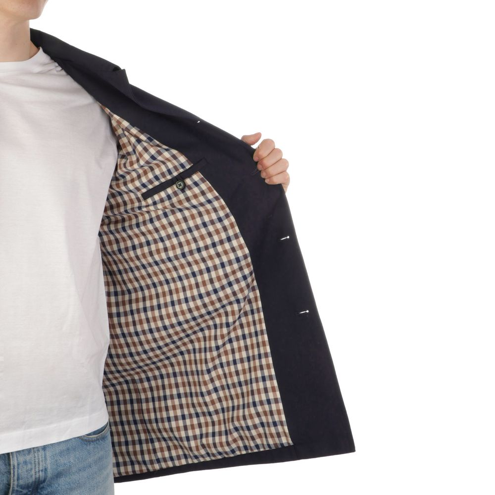 Aquascutum Blue Polyester Jacket LUNESCAPE