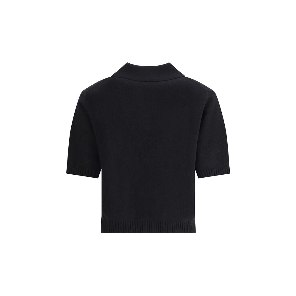 Givenchy Black Wool Polo Shirt LUNESCAPE