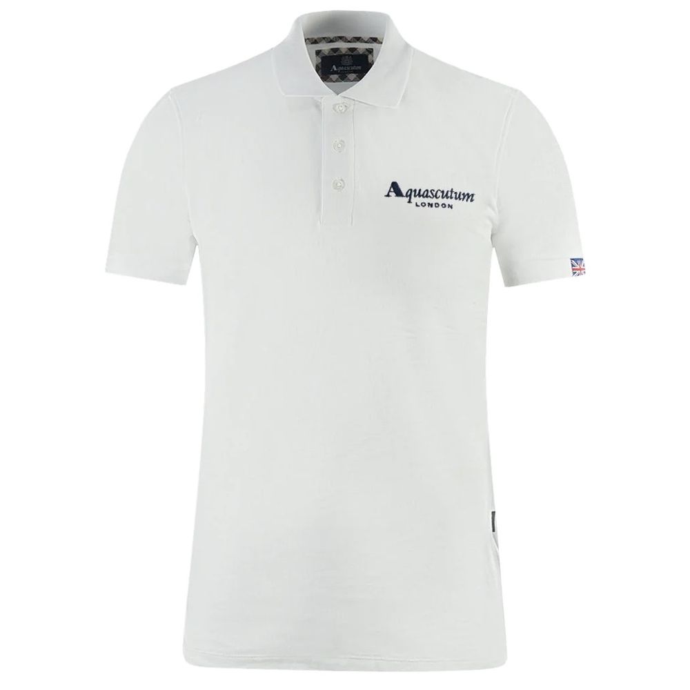 Aquascutum White Cotton Polo Shirt LUNESCAPE