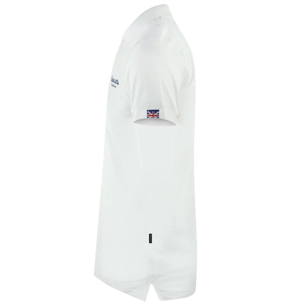 Aquascutum White Cotton Polo Shirt LUNESCAPE