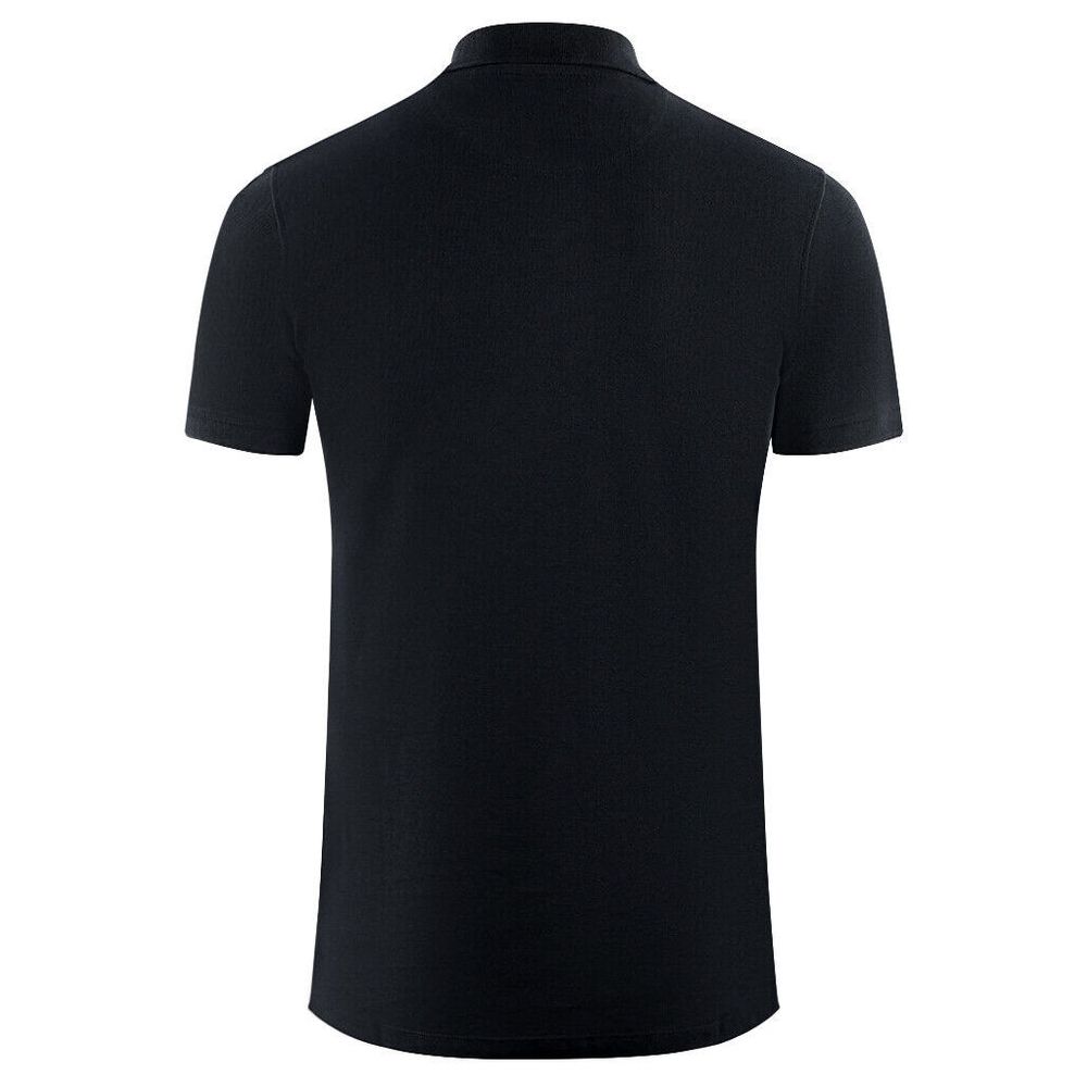 Aquascutum Black Cotton Polo Shirt LUNESCAPE