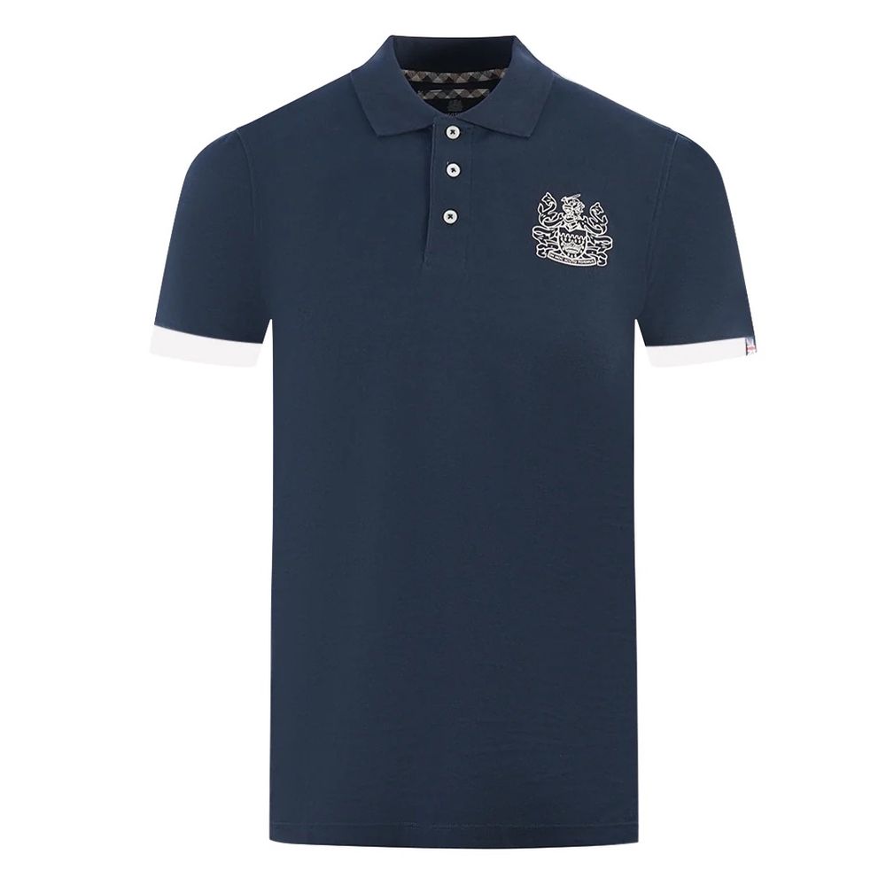 Aquascutum Blue Cotton Polo Shirt LUNESCAPE