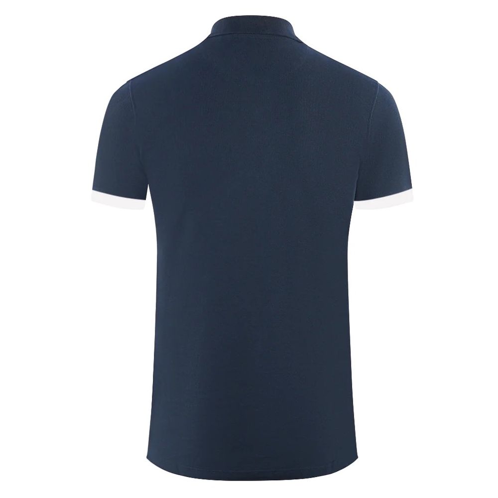 Aquascutum Blue Cotton Polo Shirt LUNESCAPE