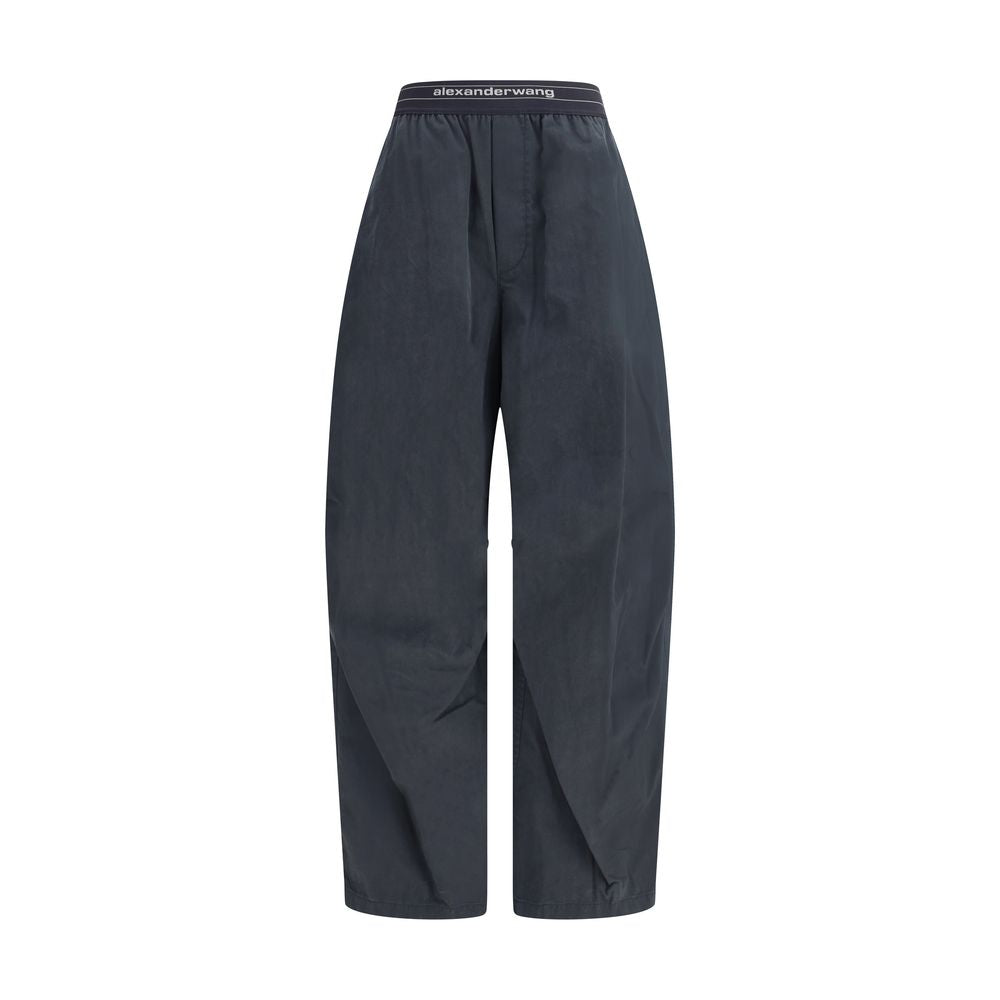 Alexander Wang Trousers with elastic waistband and contrasting jacquard logo LUNESCAPE