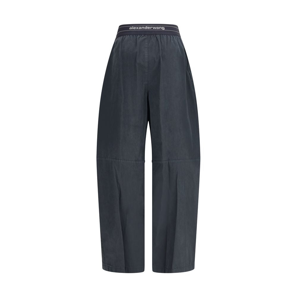 Alexander Wang Trousers with elastic waistband and contrasting jacquard logo LUNESCAPE