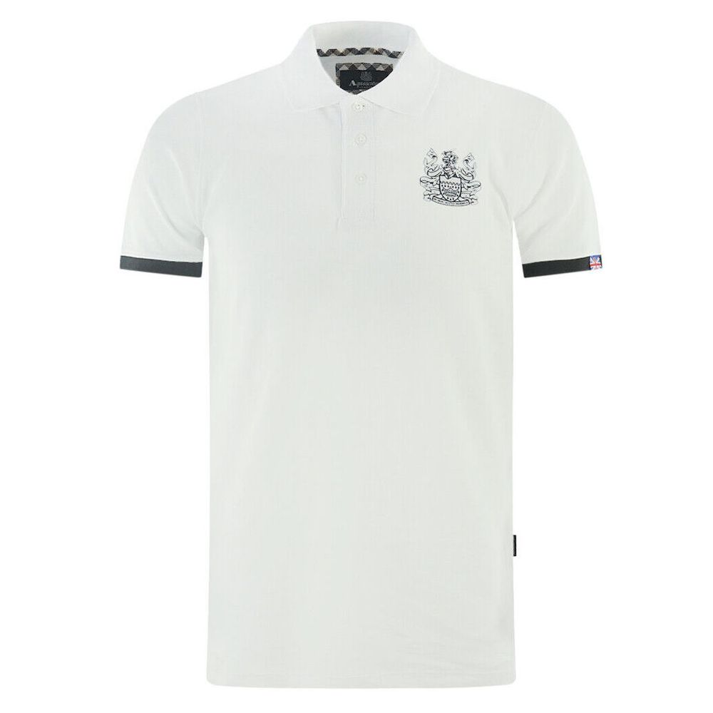 Aquascutum White Cotton Polo Shirt LUNESCAPE